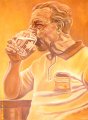 Mann mit Glas